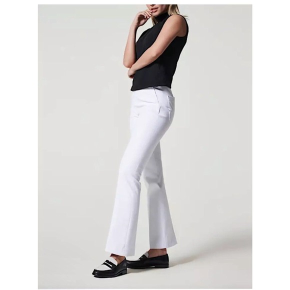 Spanx Women’s On-the-Go Kick Flare Pull On Pant White Stretch XL Tall NWT $148 - Picture 14 of 16